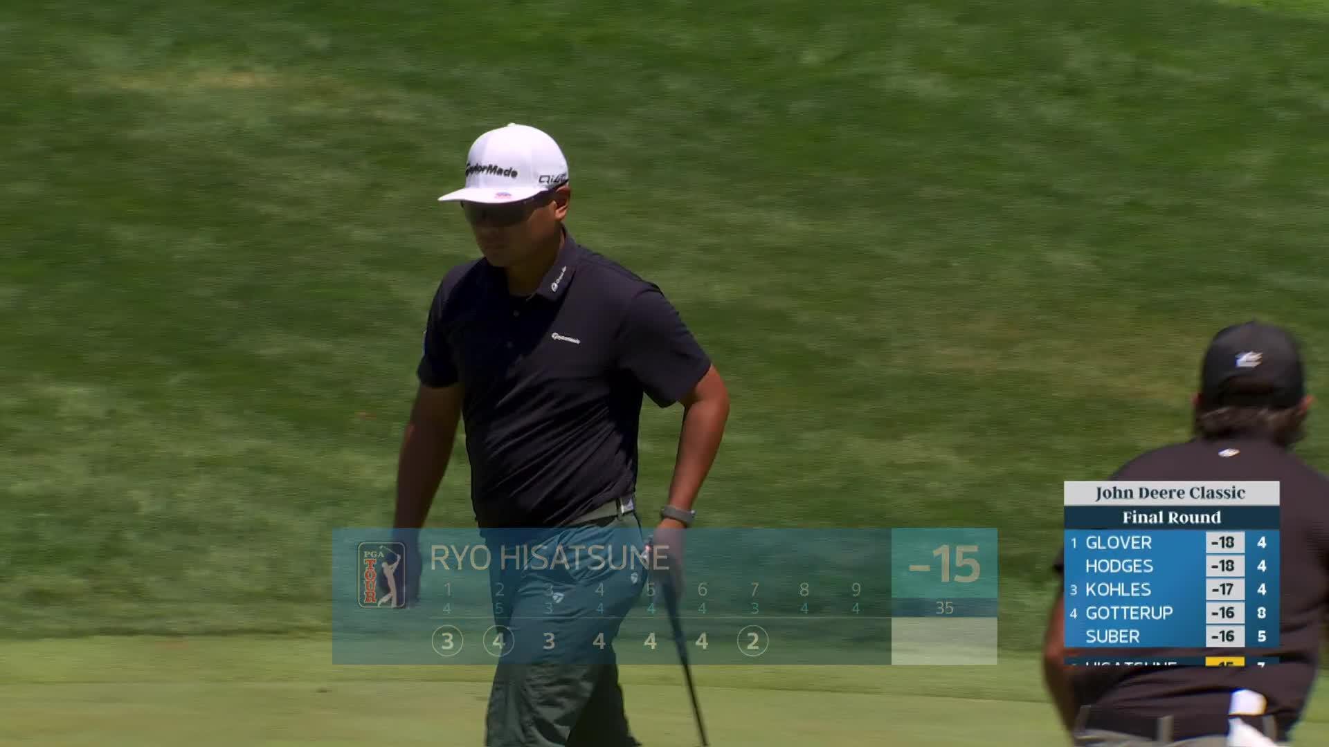 Ryo Hisatsune sinks 16-foot birdie putt on No. 7 at John Deere
